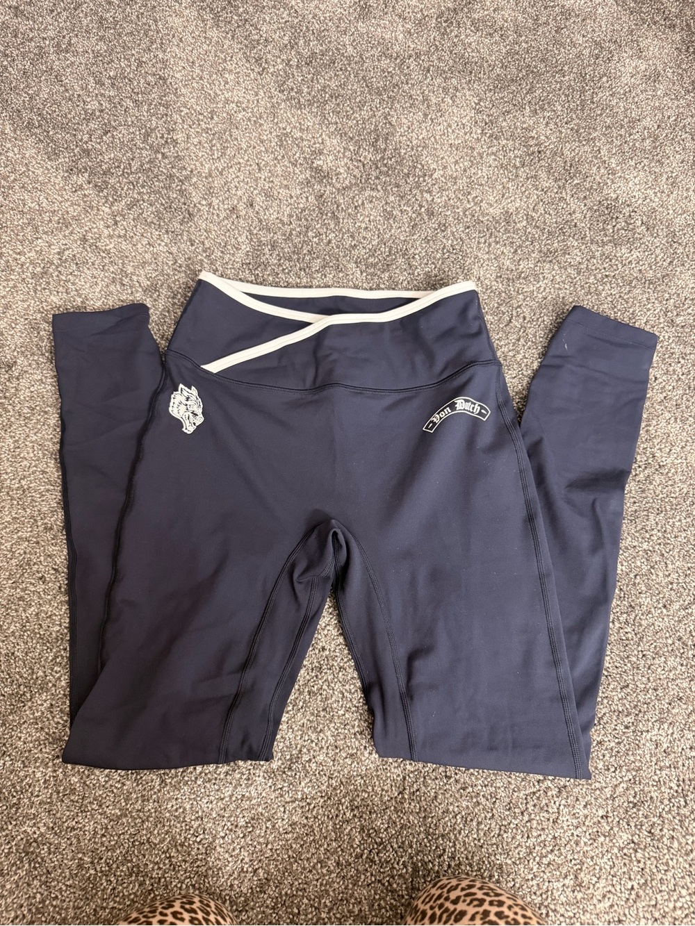 Darc Sport Navy Leggings with White Trim